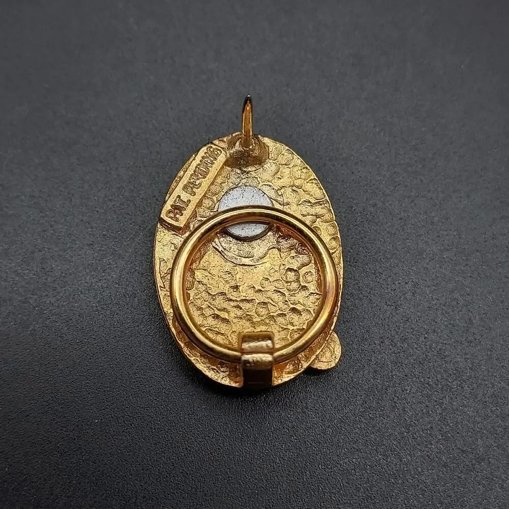 Music Note Brooch Pin Vintage New Old Stock Hidden Eye Glass/Badge/ID Holder